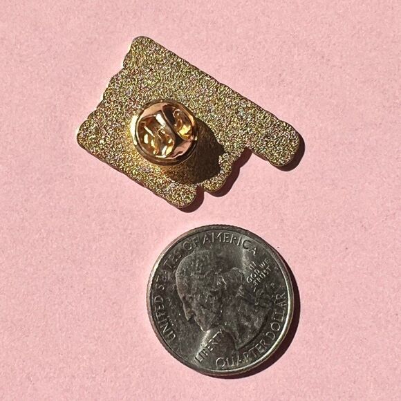 Treat people with kindness purple y2k bubble letter enamel pin - Picture 5 of 7